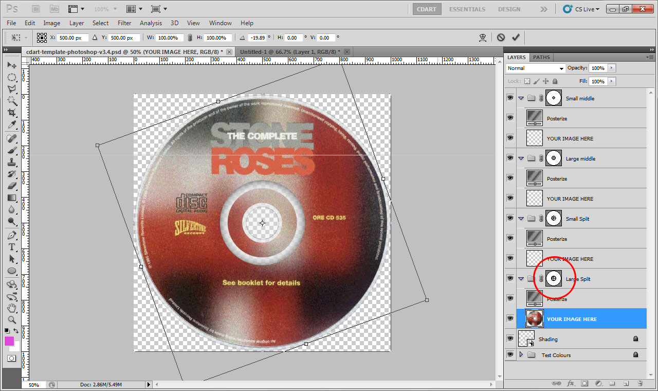 cd template photoshop